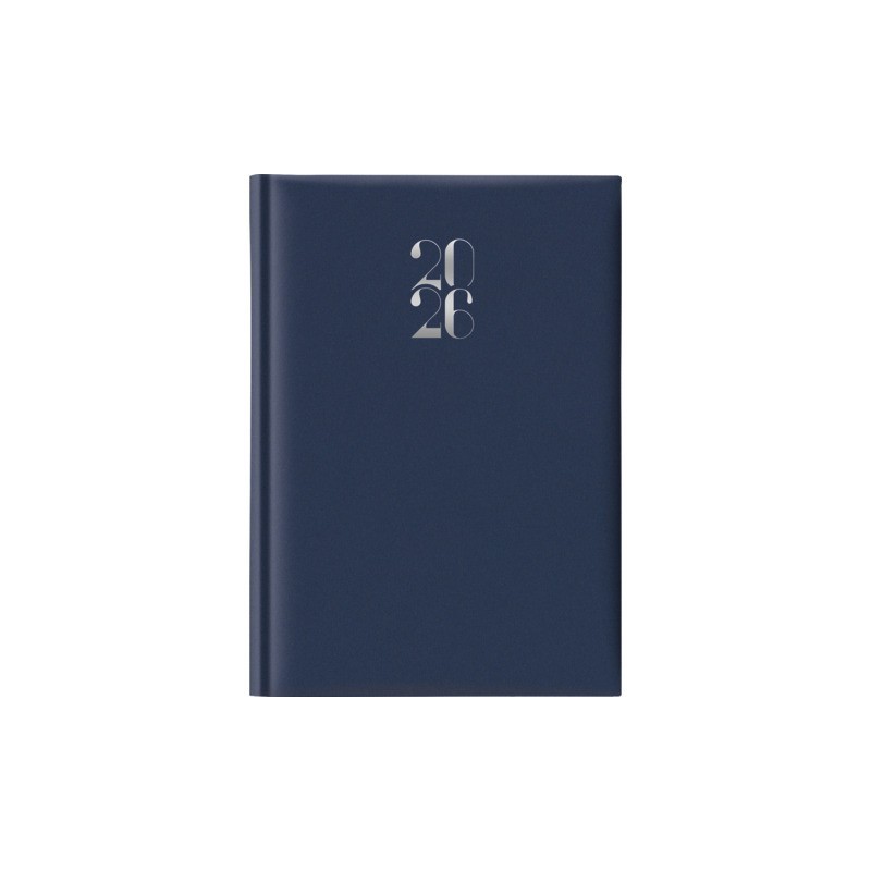 Agenda giornaliera 2027 Egadi s/d separati copertina gommata 14,3x20,5 cm blu - 27-225FT-C10