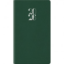 Agenda 2026 settimanale gommato 8x14 cm verde 26-055200404C