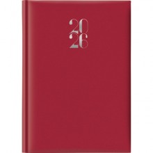 Agenda 2026 giornaliera gommato s/d abbinati 14,3x20,5 cm rosso 26-064000403C