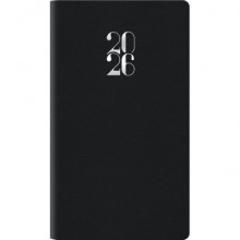 Agenda 2026 settimanale gommato 8x14 cm nero 26-055200406C