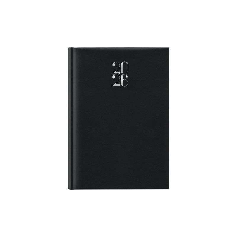 Agenda settimanale 2027 Egadi s/d abbinati copertina gommata A4 nero - 27-524FT-C01