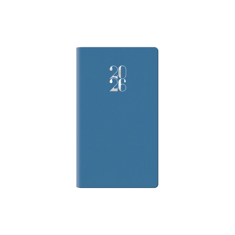 Agenda 2026 settimanale A4 21x29,7 cm gommato azzurro 26-055500466C