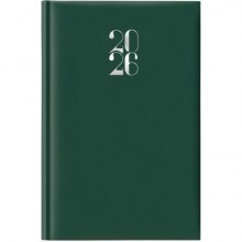 Agenda giornaliera 2026 formato 11 x 16,5 cm copertina verde gommata 26-062100404C