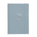 Agenda giornaliera Biembi 2027 grigio spiralata con copertina in cuoio rigenerato 15x21cm - BNZ265C77-G