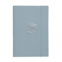 Agenda settimanale Biembi 2027 grigio spiralata con copertina in cuoio rigenerato 15x21 cm - BNZ265C75-G