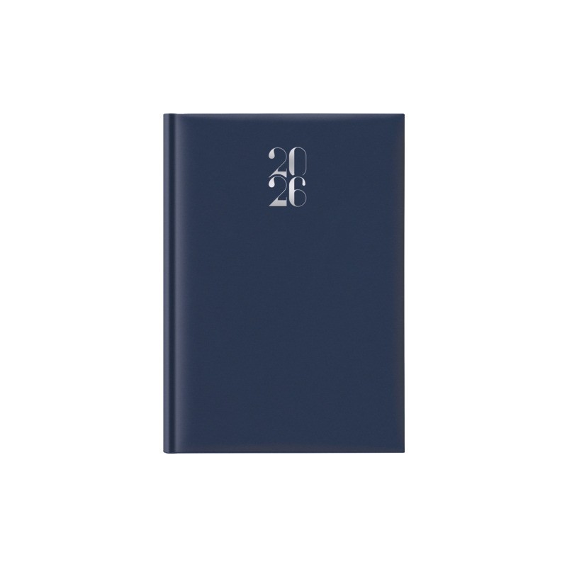 Agenda giornaliera 2027 Egadi s/d separati copertina gommata A4 blu - 27-512FT-C10