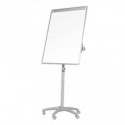 Lavagna a fogli mobili con 5 ruote Q-Connect cancellabile acciaio laccato 70x100 cm grigio - KF04159