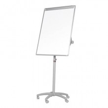Lavagna a fogli mobili con 5 ruote Q-Connect cancellabile acciaio laccato 70x100 cm grigio - KF04159