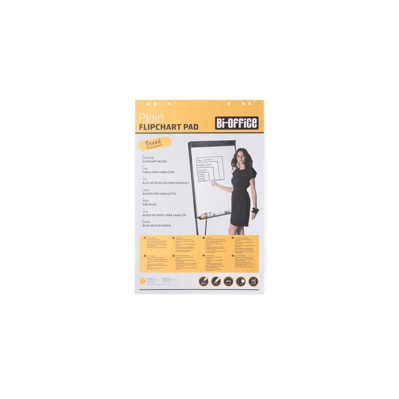 Blocco carta Bi-Office per cavalletti - 65x95 cm - foglio bianco  60 g/m² - 20 fogli - FL0325103
