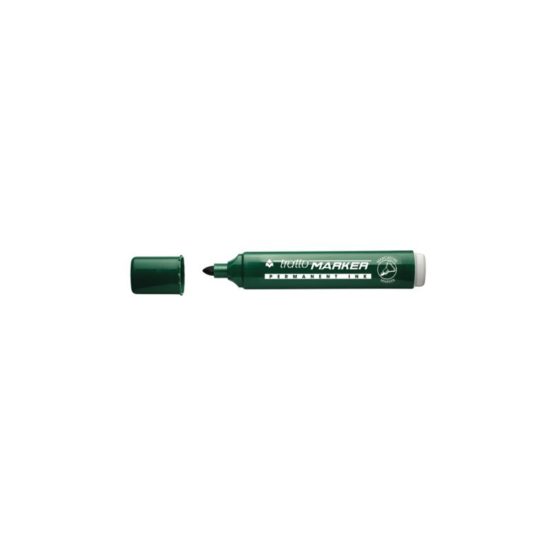 Marcatore permanente TRATTO Marker punta tonda 4,7 mm verde 841104 (Conf.12)