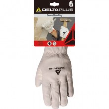 Guanti da lavoro in pelle pieno fiore di bovino Delta Plus per agricoltura /edilizia - taglia 10 - DPI Cat. II