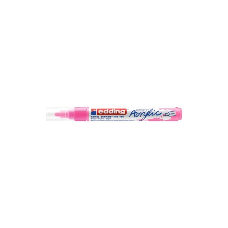 Marcatore acrilico Edding 5100 - punta tonda 2-3 mm tratto medio - rosa-fluo - E-5100 069