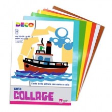 Album di carta rasata Deco 24x34 cm 12 fogli da 80 g - colori assortiti - 701/12 (Conf.5)