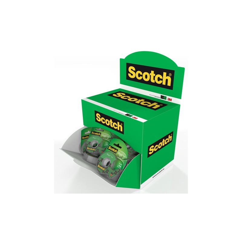 Espositore 72 nastri adesivi Scotch® Magic maxi chiocciola - 19 mm x 15 m - 7100131818