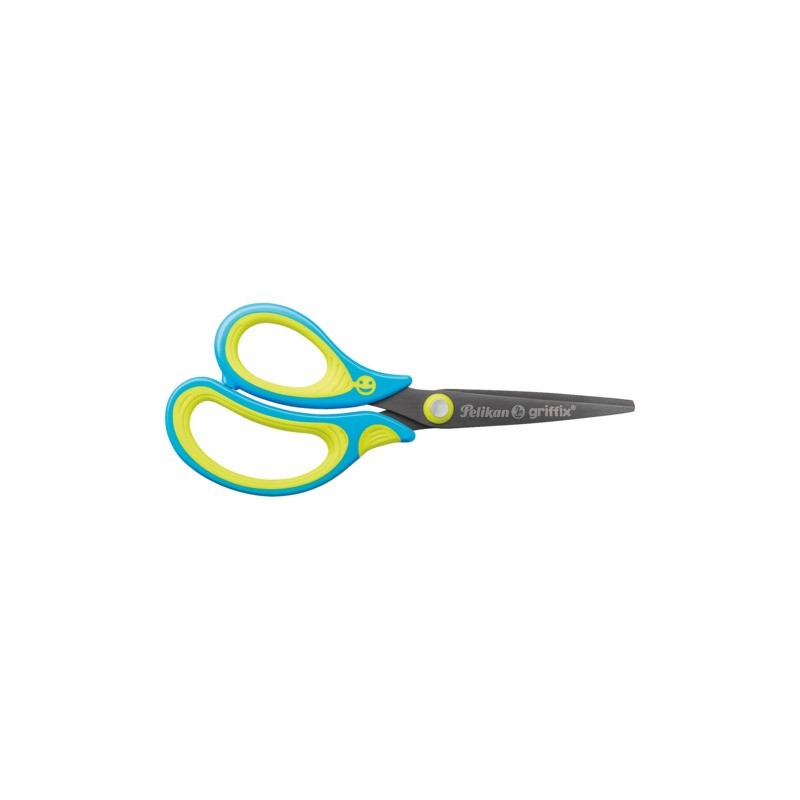 Forbici Pelikan Griffix 15 cm blu per mancini - confezione da 5 pezzi - 100401656