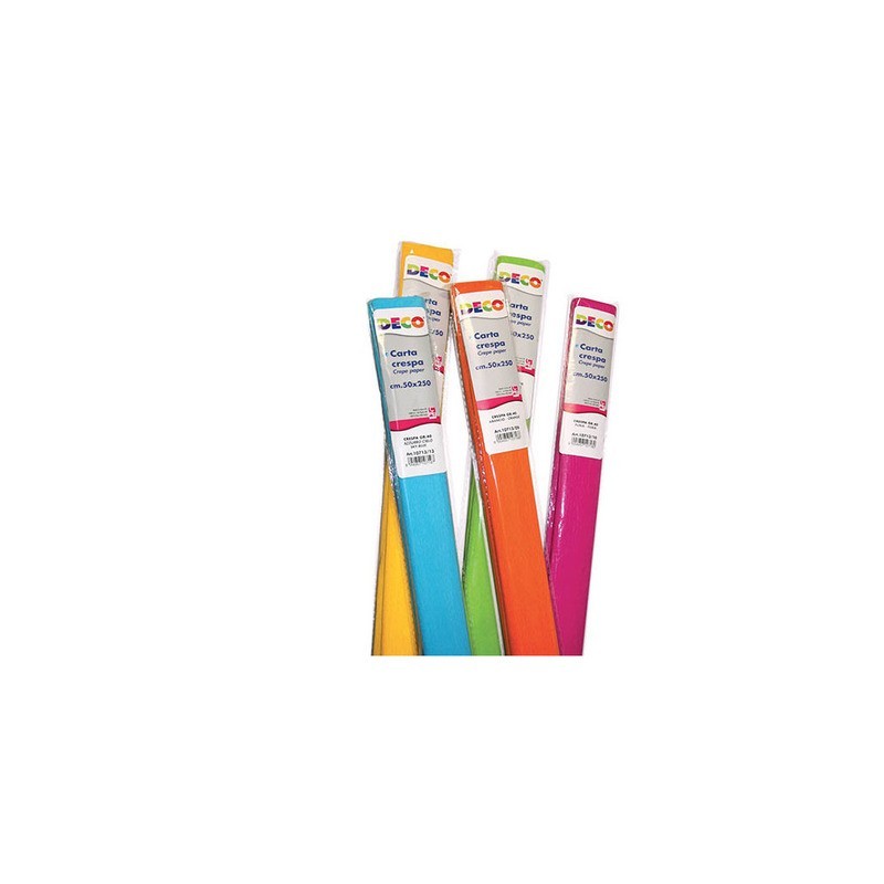 Carta crespa Deco 40 g colori assortiti conf. 10 pz - 50x250 cm 10369