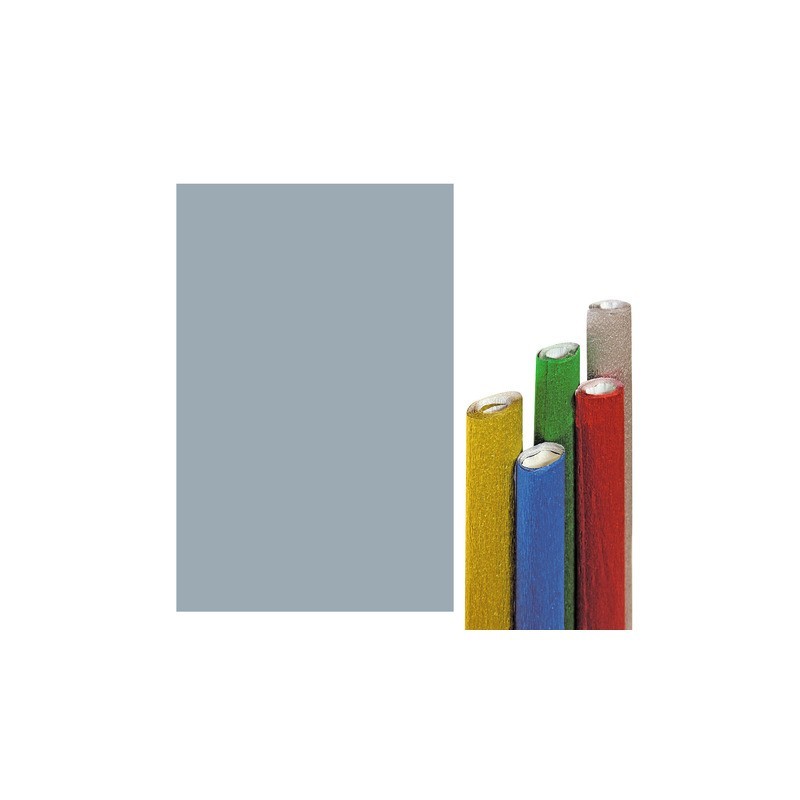 Carta crespa metallizzata Deco 50x150 cm - 51 g/m² - argento - 2196/2 (Conf.10)
