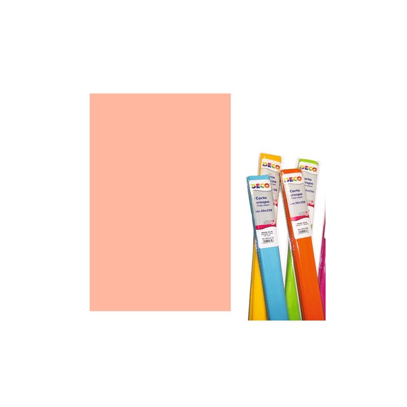 Carta crespa Deco 50x250 cm - 40 g/m² - rosa carne - 10713/07 (Conf.10)