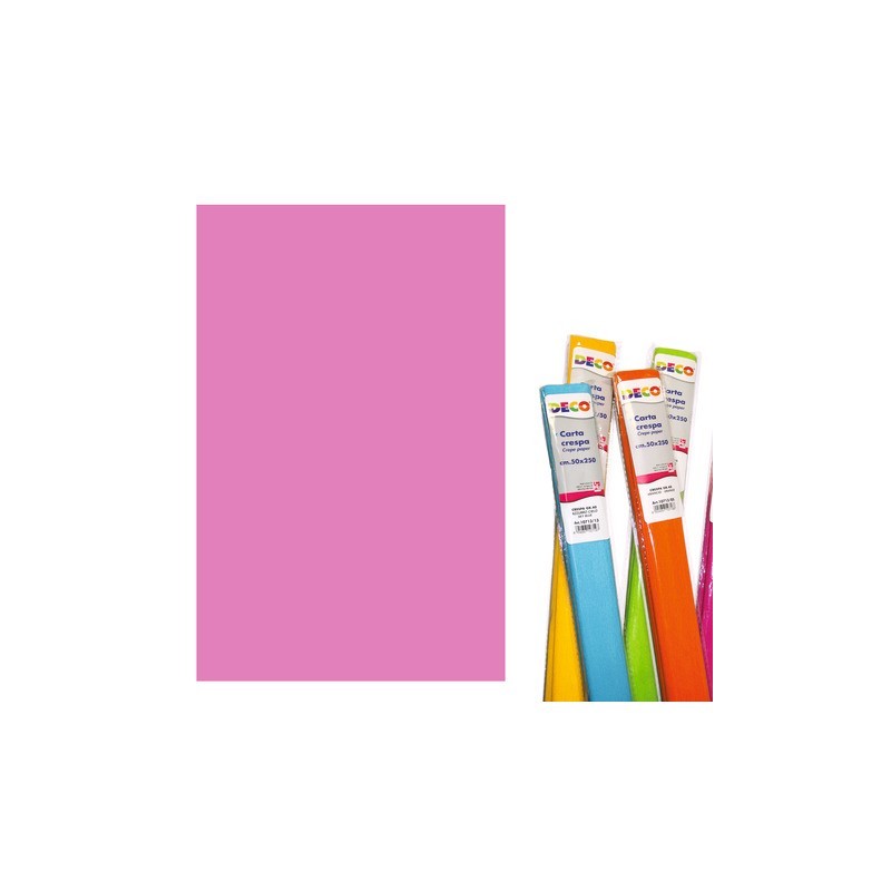 Carta crespa Deco 50x250 cm - 40 g/m² - rosa - 10713/08 (Conf.10)