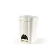 Pattumiera a pedale Perfetto "Carolina" panna 16 L - 50130