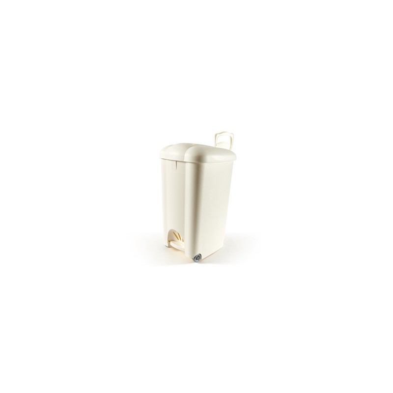 Pattumiera a pedale Perfetto "Carolina" panna 50 L - 50141