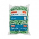 Fettucce in gomma verde 8 mm Nikoffice in busta da 1 Kg - Ø 150 mm - 06NIK031
