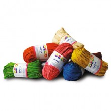 Rafia naturale Deco 50 g colori assortiti - conf. 10 pezzi - 04775