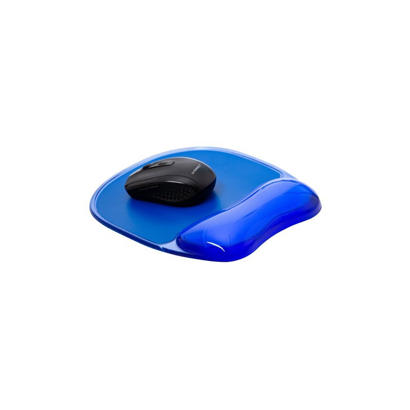 Tappetino per mouse Q-Connect con poggiapolsi in gel 23x20x2 cm blu KF10378