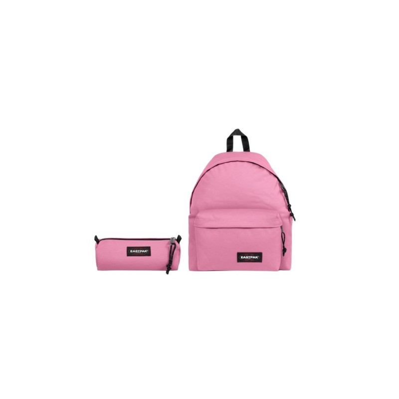Set 2 zaini + 2 astucci Eastpak Padded Pak'r® e Benchmark Single Pink Cloud