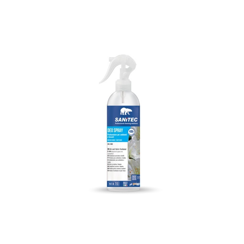 Profumatore per ambienti e tessuti Sanitec Deo Spray 300 ml muschio bianco - 2400
