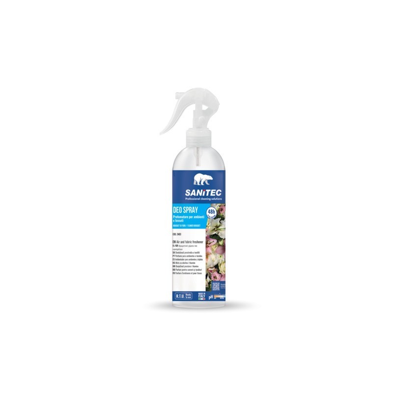 Profumatore per ambienti e tessuti Sanitec Deo Spray 300 ml bouquet di fiori - 2403