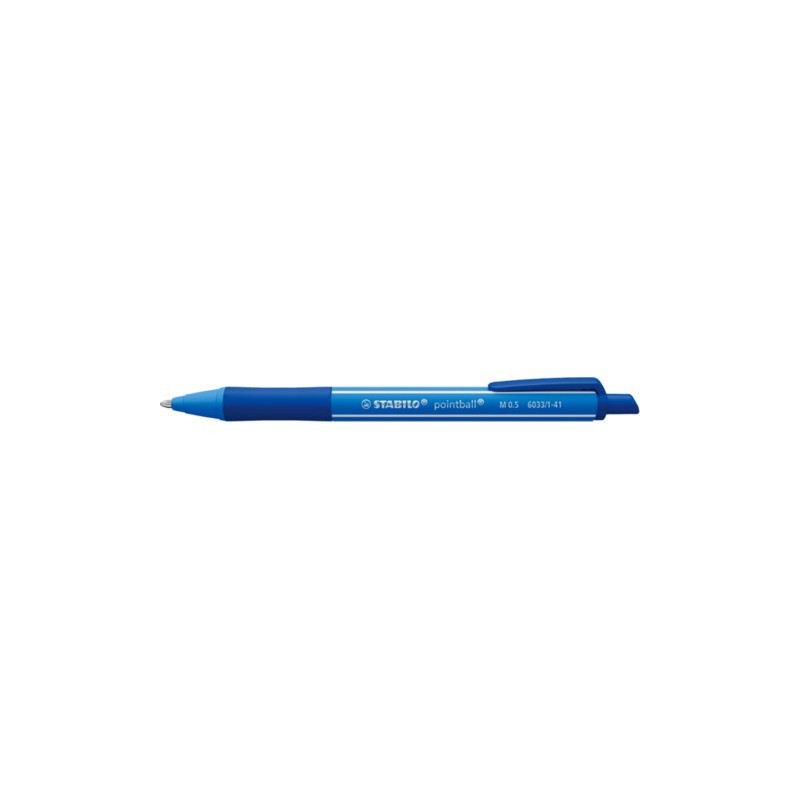 Penna a sfera a scatto Stabilo Pointball Colorful 0,5 mm blu scuro - 6033/1-41 (Conf.10)