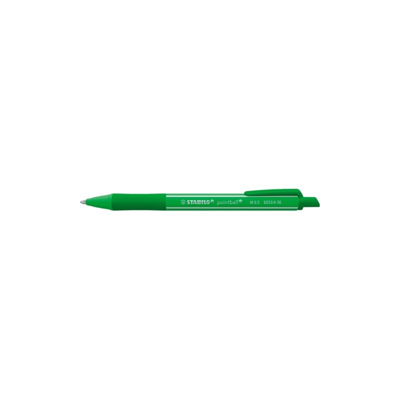 Penna a sfera a scatto Stabilo Pointball Colorful 0,5 mm verde menta - 6033/4-36 (Conf.10)