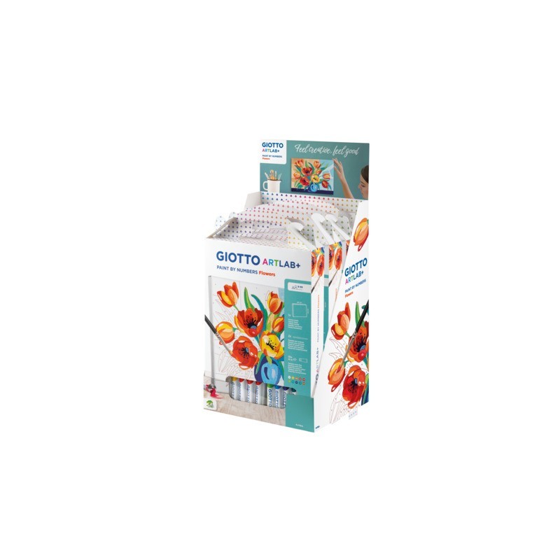Set Giotto Art Lab Paint By Numbers colora con i numeri - fiori - F582600