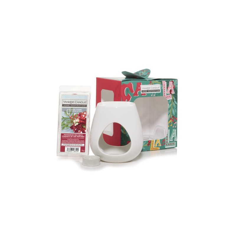 Set bruciatore Yankee Candle per cera da fondere Mistletoe Charm - 2655957E (Conf.4)
