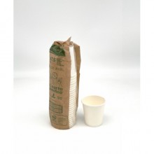 Bicchiere da caffè in cartoncino bianco senza plastica Le Nappage 120 cc - conf. 25 pz - 61688LN