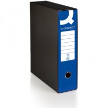 Registratore protocollo con custodia Q-Connect dorso 8 cm - 28,5x35 cm - blu 0201041/P.BL (Conf.6)
