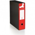 Registratore protocollo con custodia Q-Connect dorso 8 cm - 28,5x35 cm - rosso - 0201041/P.RO (Conf.6)