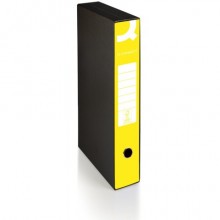 Registratore protocollo con custodia Q-Connect dorso 5 cm - 28,5x35 cm - giallo - 0201041/PM.GI (Conf.9)