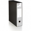 Registratore commerciale con custodia Q-Connect dorso 8 cm - 28,5x32 cm - grigio - 0201041/Q.GR (Conf.6)