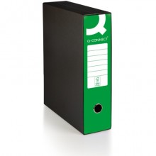 Registratore commerciale con custodia Q-Connect dorso 8 cm - 28,5x32 cm - verde - 0201041/Q.VE (Conf.6)