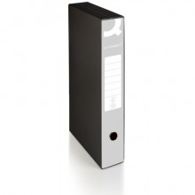 Registratore commerciale con custodia Q-Connect dorso 5 cm - 28,5x32 cm - grigio - 0201041/QM.GR (Conf.9)