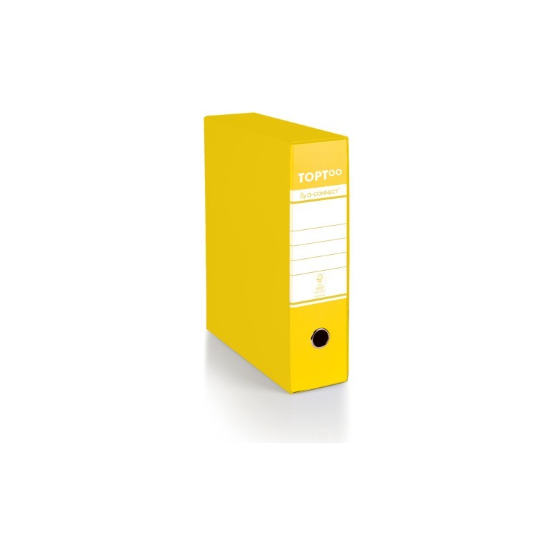 Registratore protocollo con custodia TOPToo by Q-Connect dorso 8 cm - 28,5x35 cm - giallo - 0201042/P.GI (Conf.6)