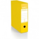 Registratore commerciale con custodia TOPToo by Q-Connect dorso 8 cm - 28,5x32 cm - giallo - 0201042/Q.GI (Conf.6)