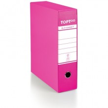 Registratore commerciale con custodia TOPToo by Q-Connect dorso 8 cm - 28,5x32 cm - magenta - 0201042/Q.CL (Conf.6)
