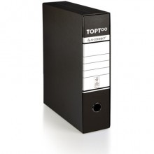 Registratore commerciale con custodia TOPToo by Q-Connect dorso 8 cm - 28,5x32 cm - nero - 0201042/Q.NE (Conf.6)