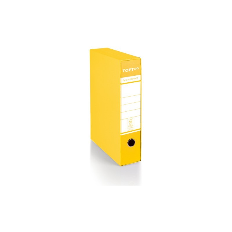 Registratore protocollo con custodia TOPToo by Q-Connect dorso 5 cm - 28,5x35 cm - giallo - 0201042/PM.GI (Conf.9)