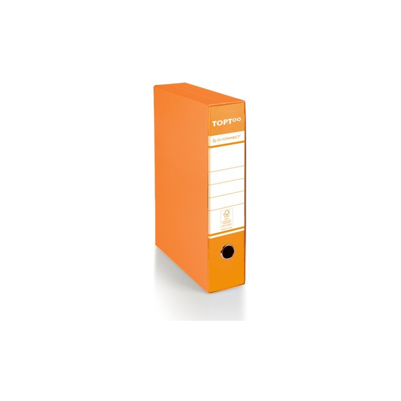 Registratore commerciale con custodia TOPToo by Q-Connect dorso 5 cm - 28,5x32 cm - arancio - 0201042/QM.AR (Conf.9)