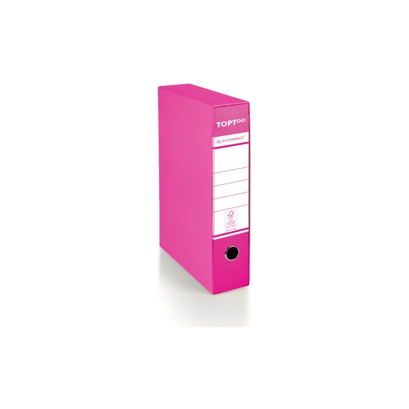 Registratore commerciale con custodia TOPToo by Q-Connect dorso 5 cm - 28,5x32 cm - magenta - 0201042/QM.CL (Conf.9)