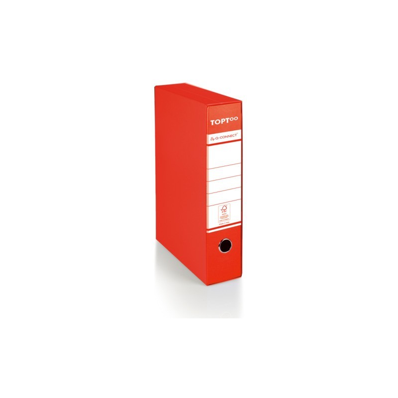 Registratore commerciale con custodia TOPToo by Q-Connect dorso 5 cm - 28,5x32 cm - rosso - 0201042/QM.RO (Conf.9)